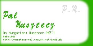 pal musztecz business card